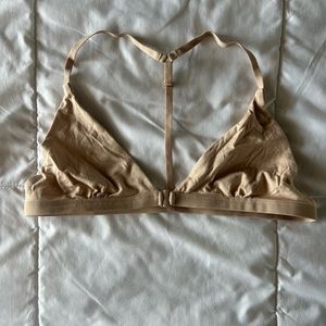lululemon bralette, nude, medium, t-back, front clasp